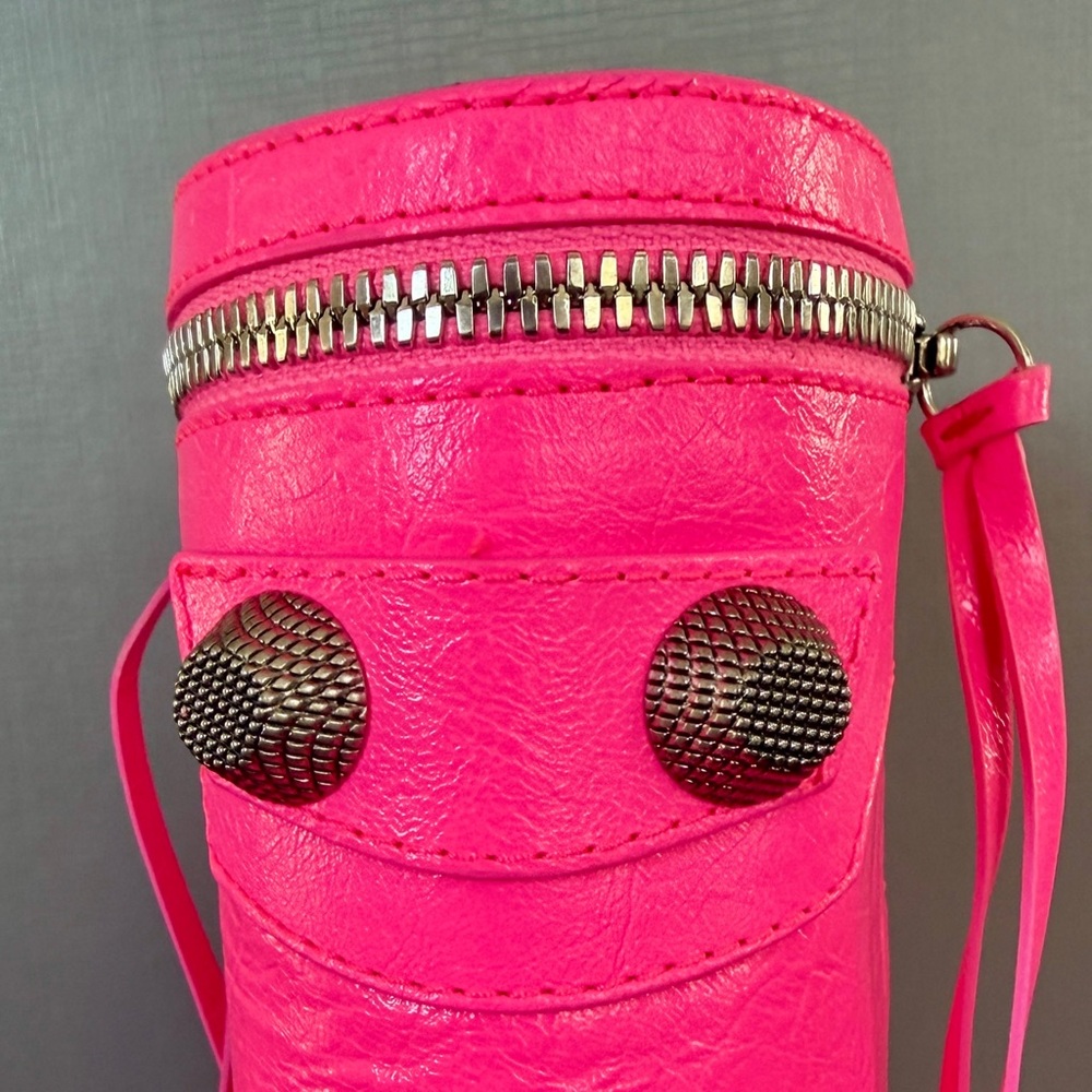 NIB $2,600 Balenciaga Cagole Leather Designer Boot Neon Pink Arena 39.5 694395 - Picture 6 of 15